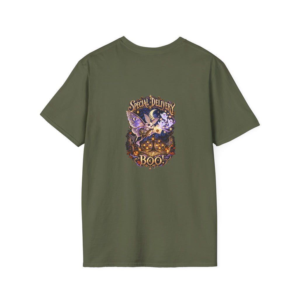 Special Delivery Boo! Halloween Moth Unisex T-Shirt | Mythikal Sundries™