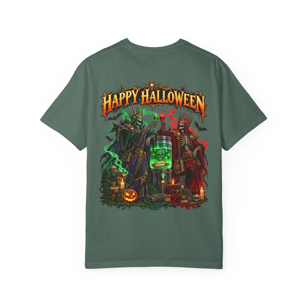Halloween Haunted Laboratory T-Shirt — "Happy Halloween" Spooky Potion Graphic