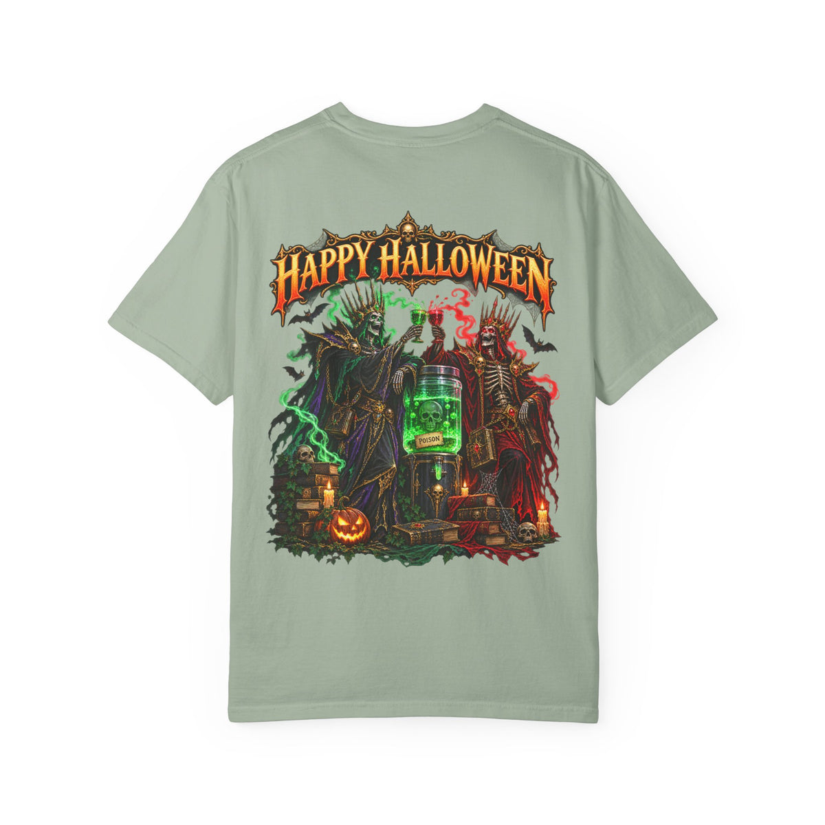 Halloween Haunted Laboratory T-Shirt — "Happy Halloween" Spooky Potion Graphic