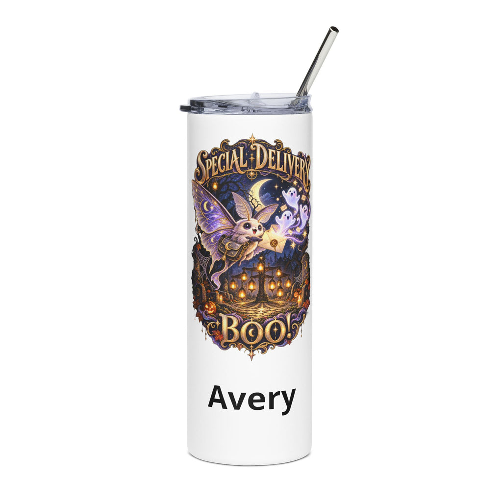 Special Delivery: Boo! | Personalized Halloween 20 oz Tumbler; example personalization Avery