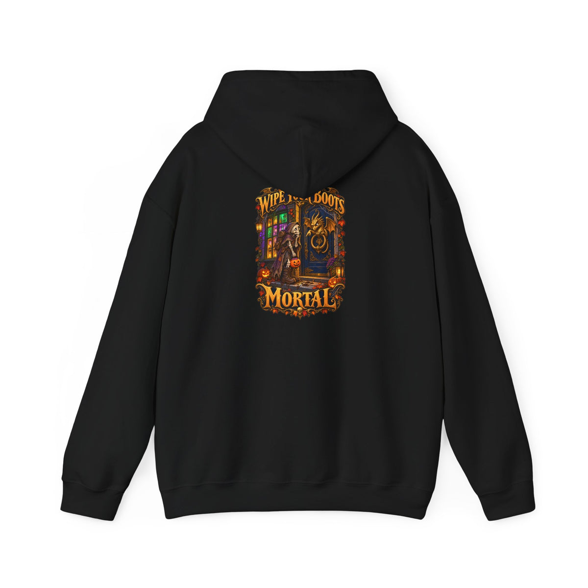 Wipe Your Boots, Mortal! Dragon Door Unisex Hoodie | Mythikal Sundries™