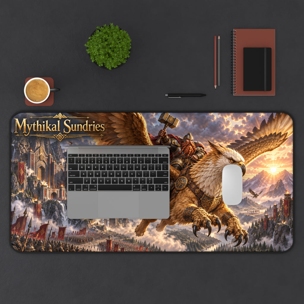 Gryphon Battle Desk Mat — Mythical Sundries Gaming Mouse Pad