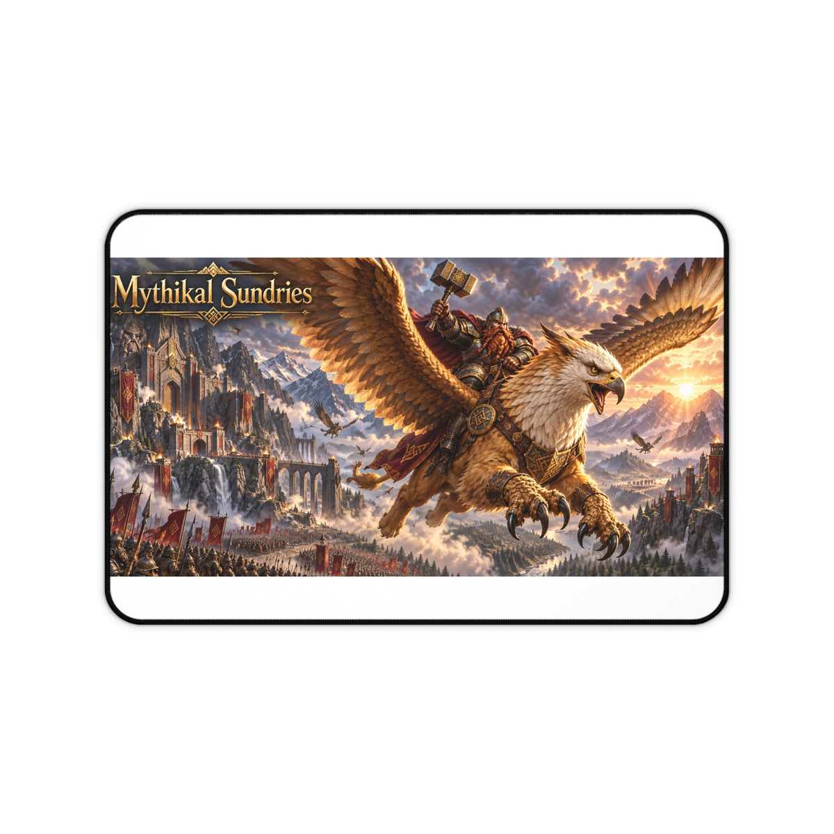 Gryphon Battle Desk Mat — Mythical Sundries Gaming Mouse Pad
