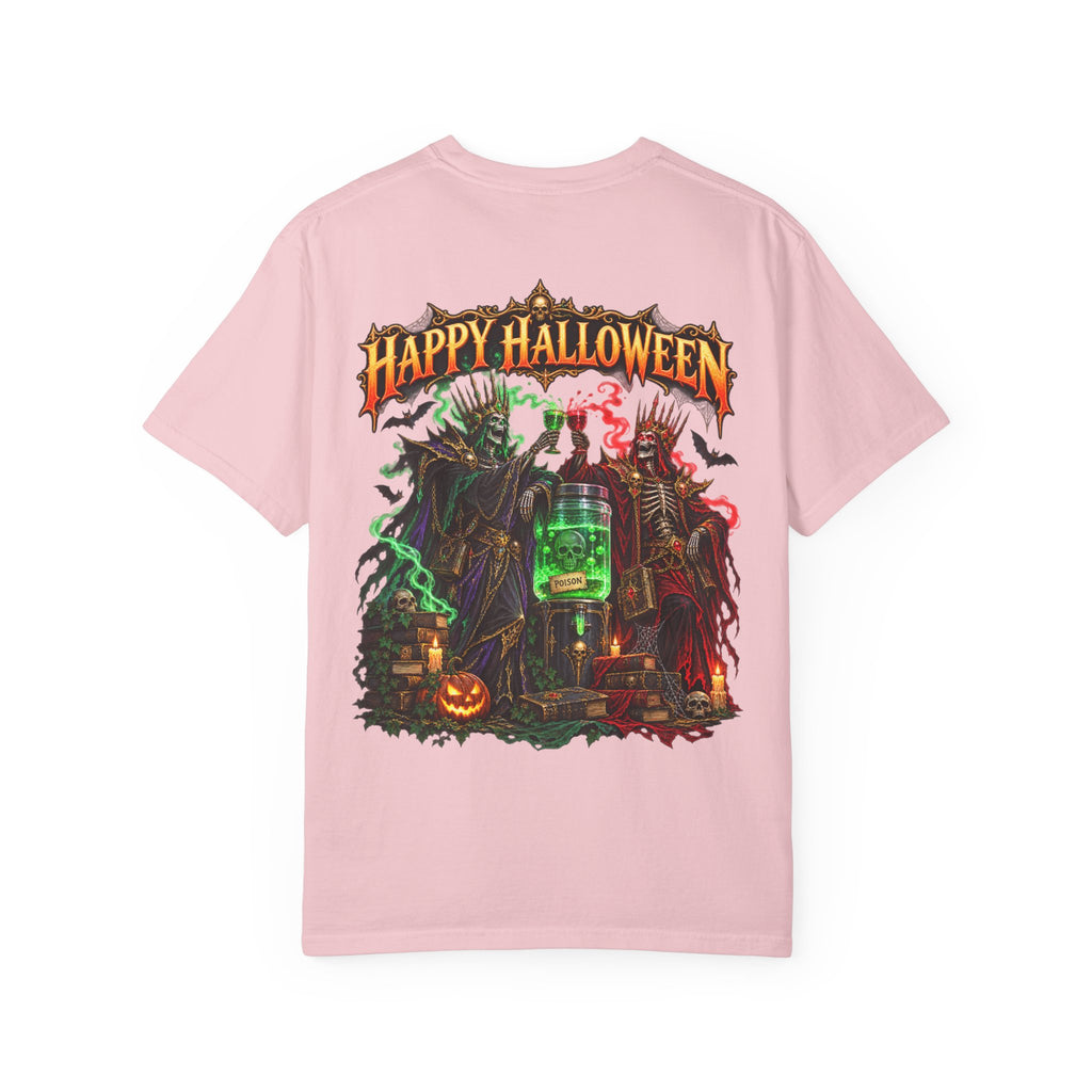 Halloween Haunted Laboratory T-Shirt — "Happy Halloween" Spooky Potion Graphic