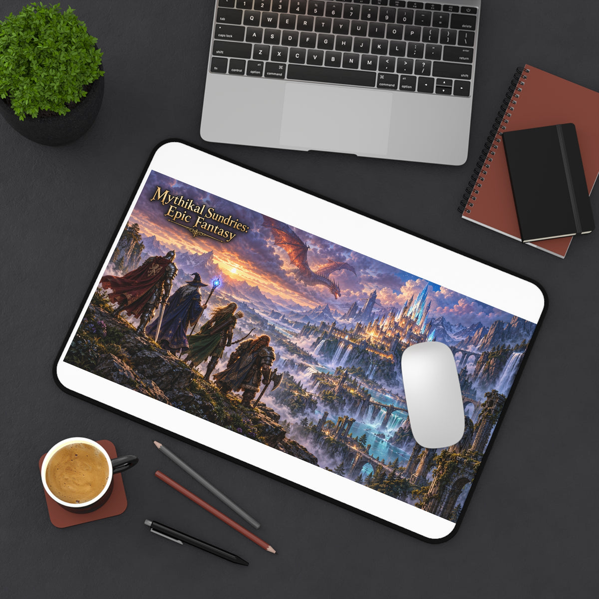 Epic Fantasy Desk Mat — Mythikal Sundries 'Epic Fantasy' Scenic Gaming Mouse Pad