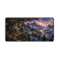 Fantasy Landscape Desk Mat — Enchanted Castle & Forest Gaming Mouse Pad