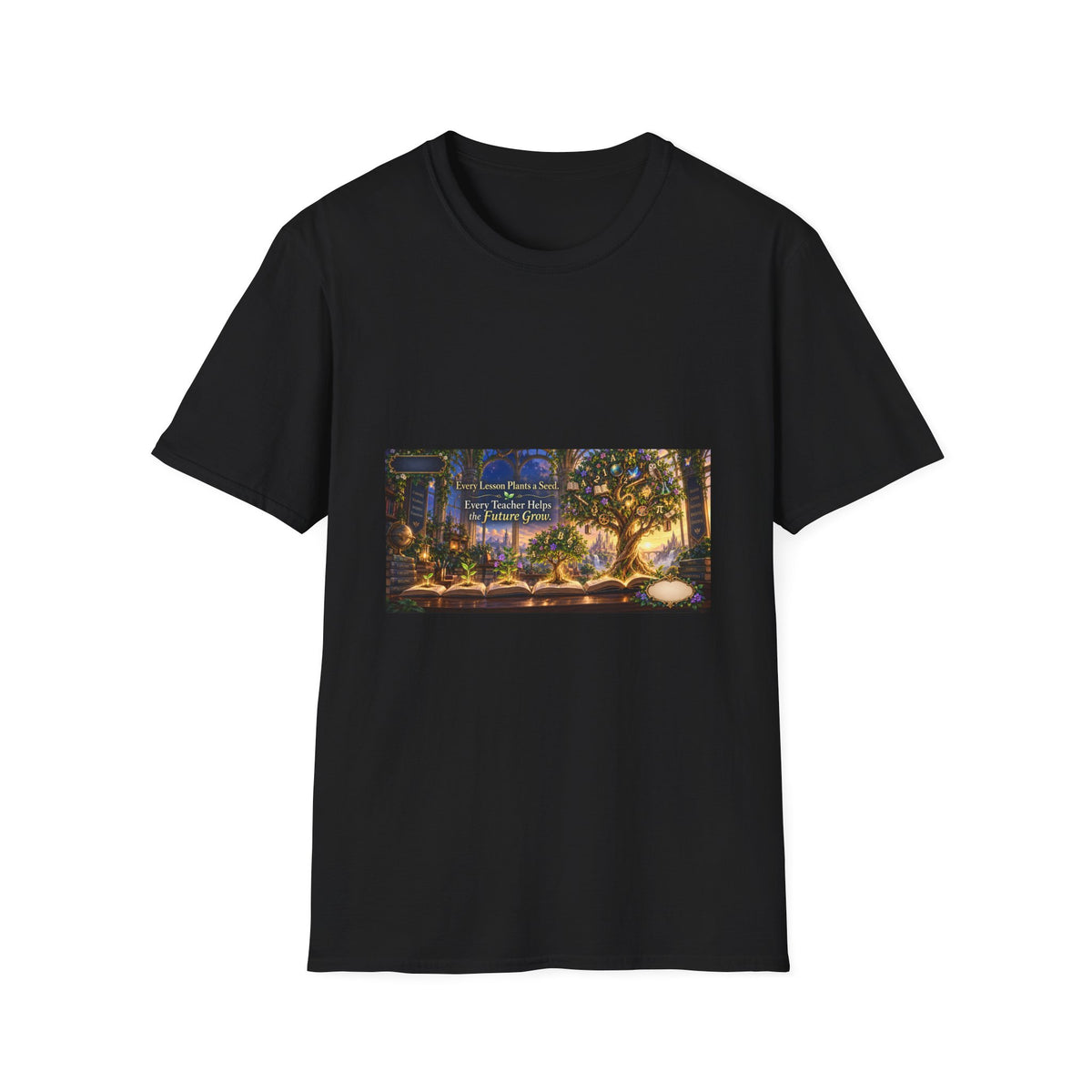 Enchanted Classroom Where Knowledge Grows Teacher T-Shirt | Mythikal Sundries™