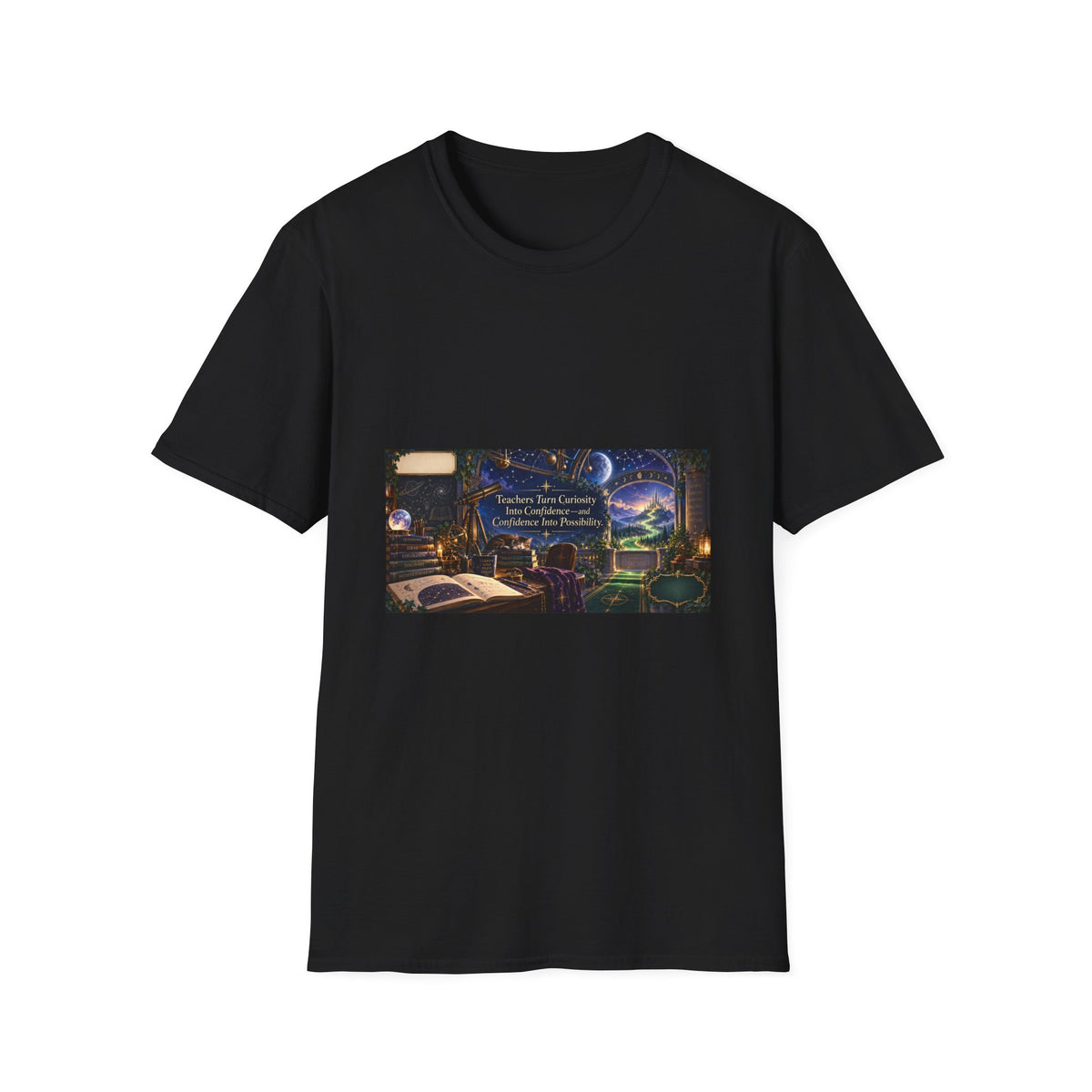 Moonlit Observatory of Possibility Teacher T-Shirt | Mythikal Sundries™