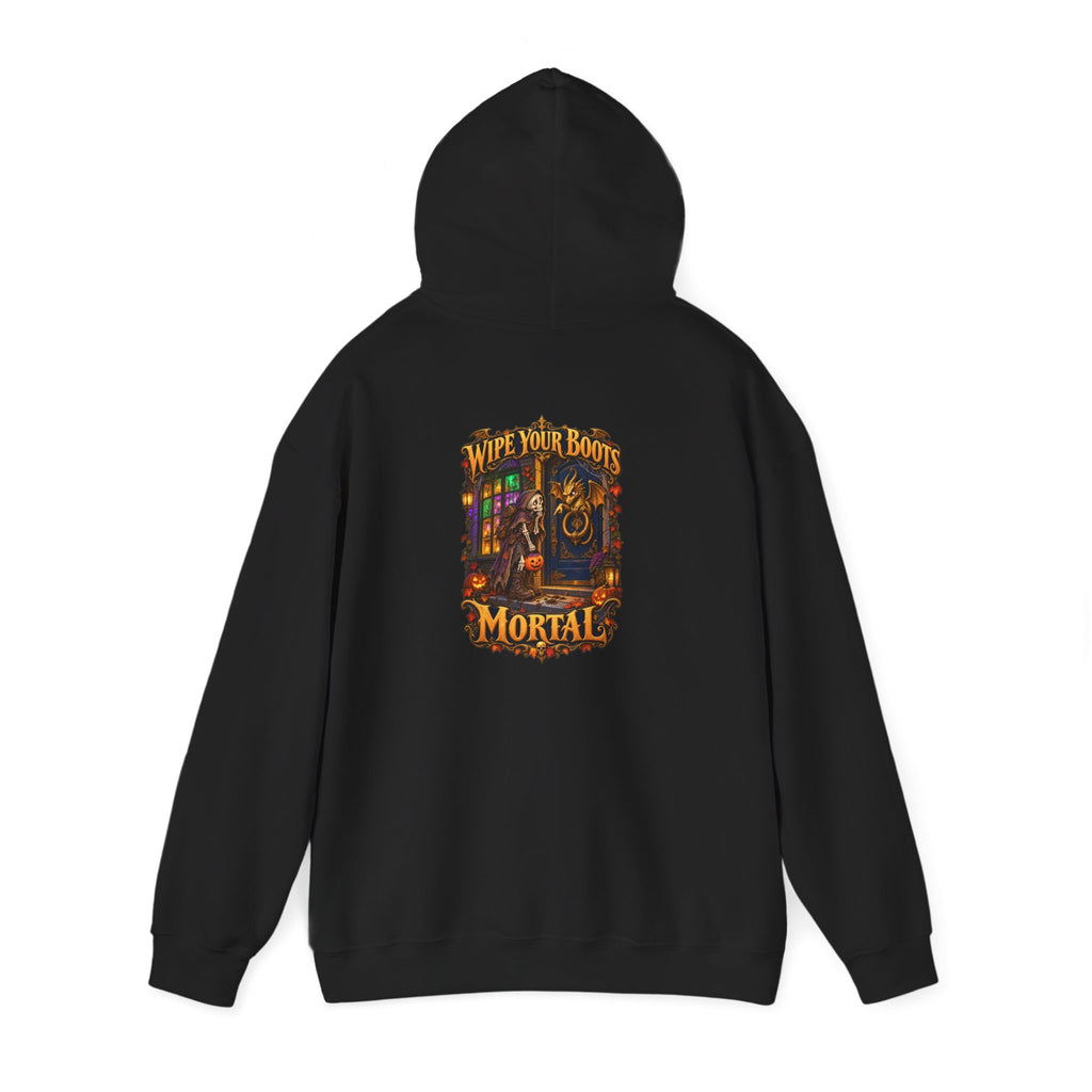 Wipe Your Boots, Mortal! Dragon Door Unisex Hoodie | Mythikal Sundries™