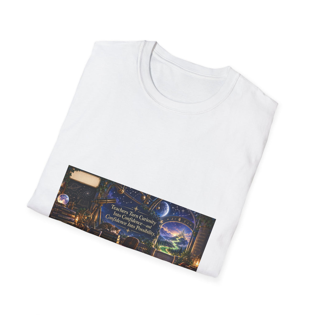 Moonlit Observatory of Possibility Teacher T-Shirt | Mythikal Sundries™