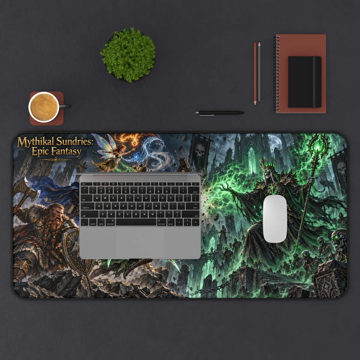 Emerald Lich & Five Heroes Extended Desk Mat
