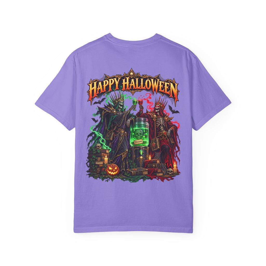 Halloween Haunted Laboratory T-Shirt — "Happy Halloween" Spooky Potion Graphic