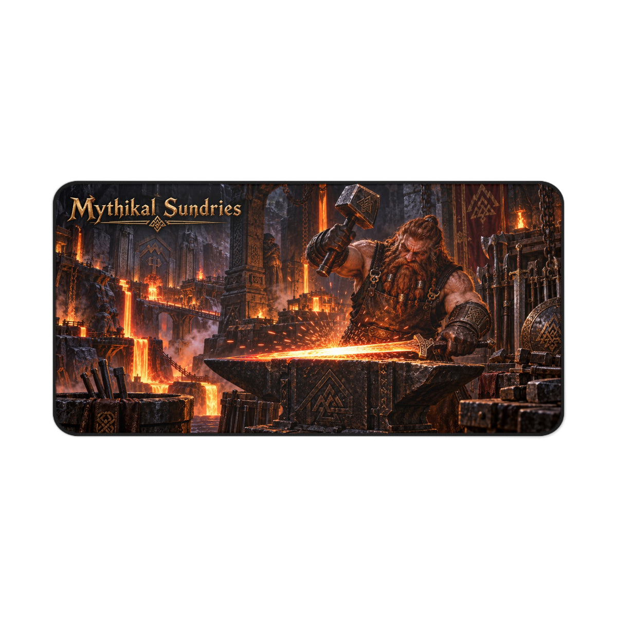 Dwarf Master Smith Forge Extended Desk Mat