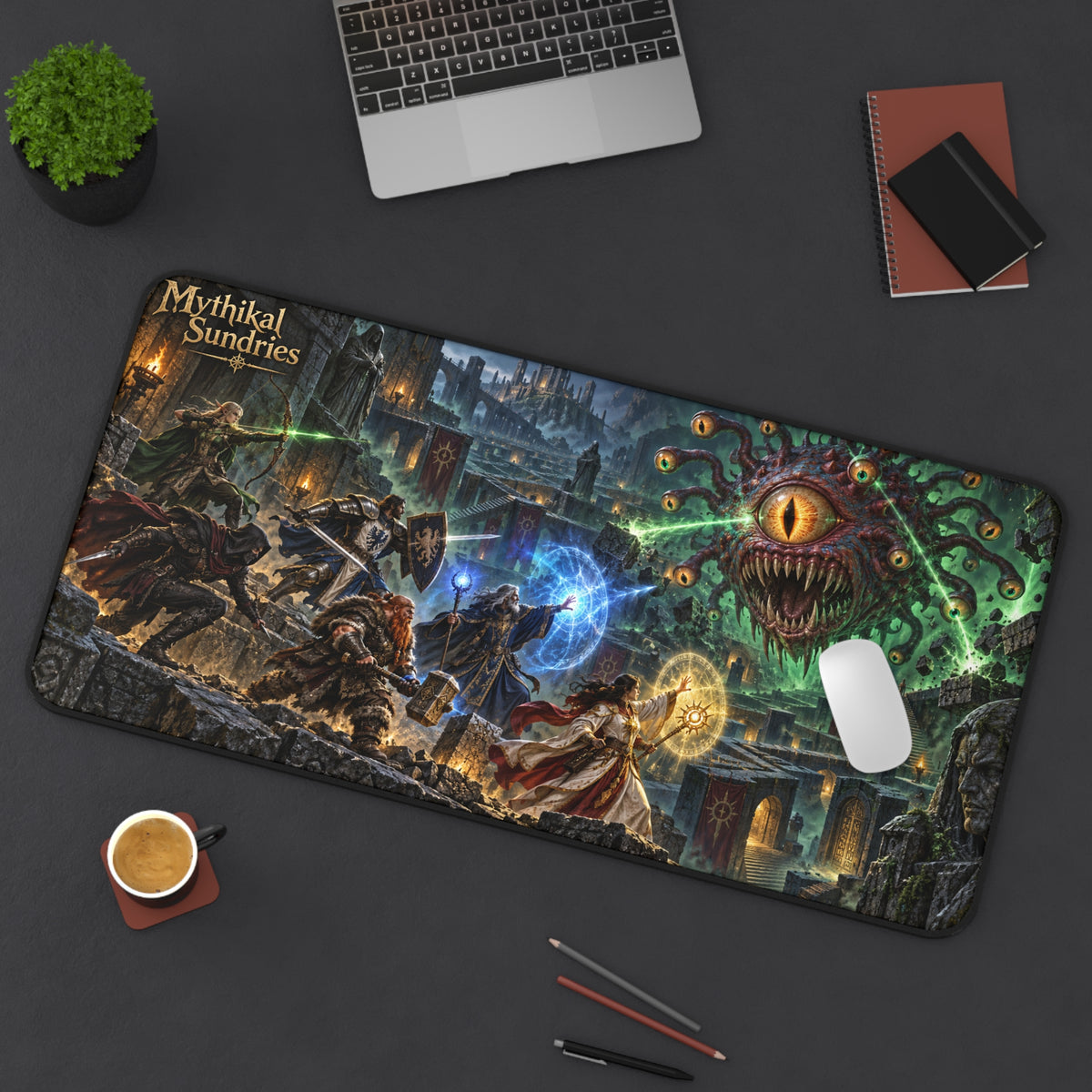 Adventurers vs. Eye Monster Labyrinth Extended Desk Mat
