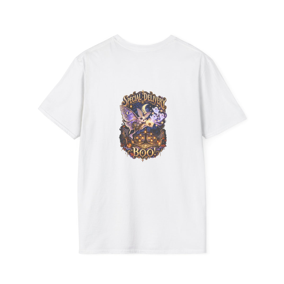 Special Delivery Boo! Halloween Moth Unisex T-Shirt | Mythikal Sundries™