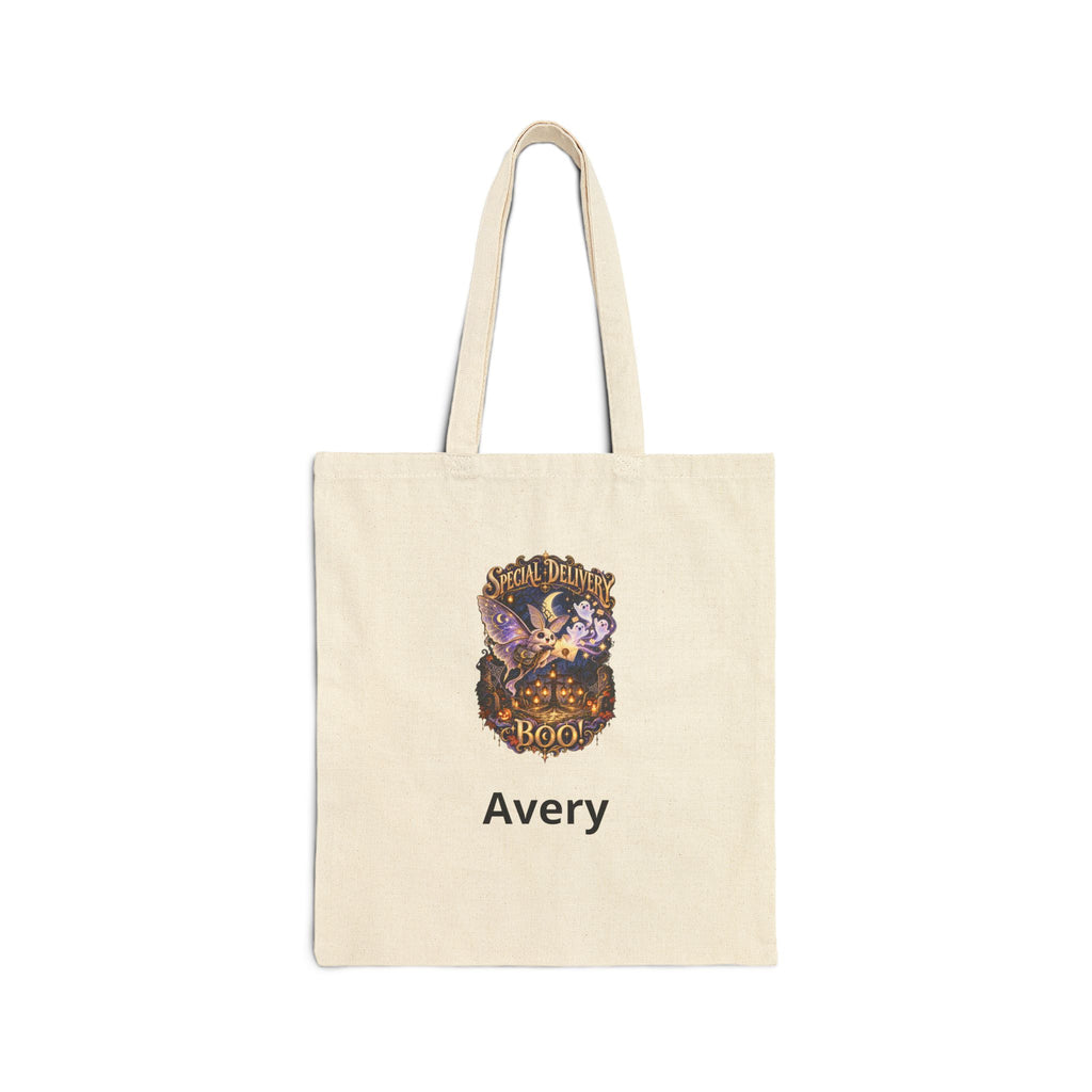 Special Delivery: Boo! | Personalized Halloween Trick Or Treat Bag; example personalization Avery