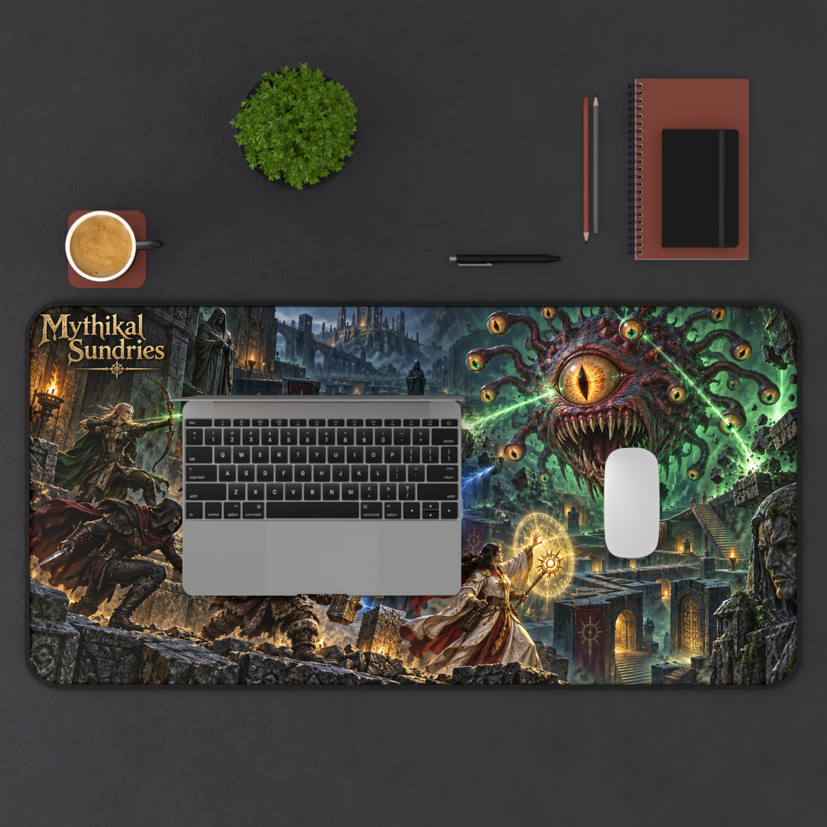 Adventurers vs. Eye Monster Labyrinth Extended Desk Mat