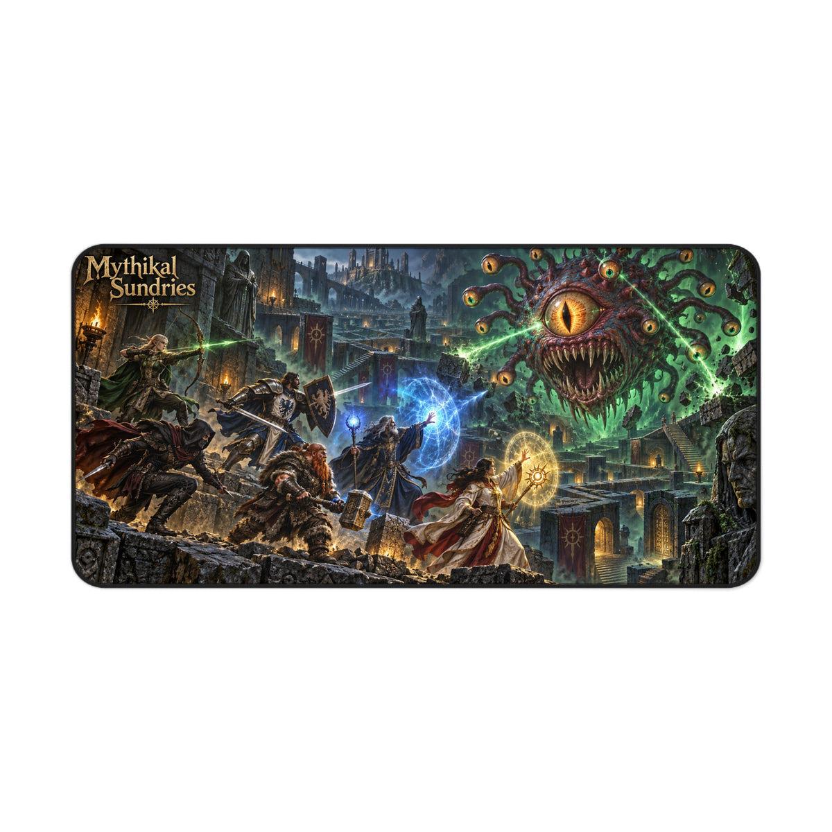 Adventurers vs. Eye Monster Labyrinth Extended Desk Mat
