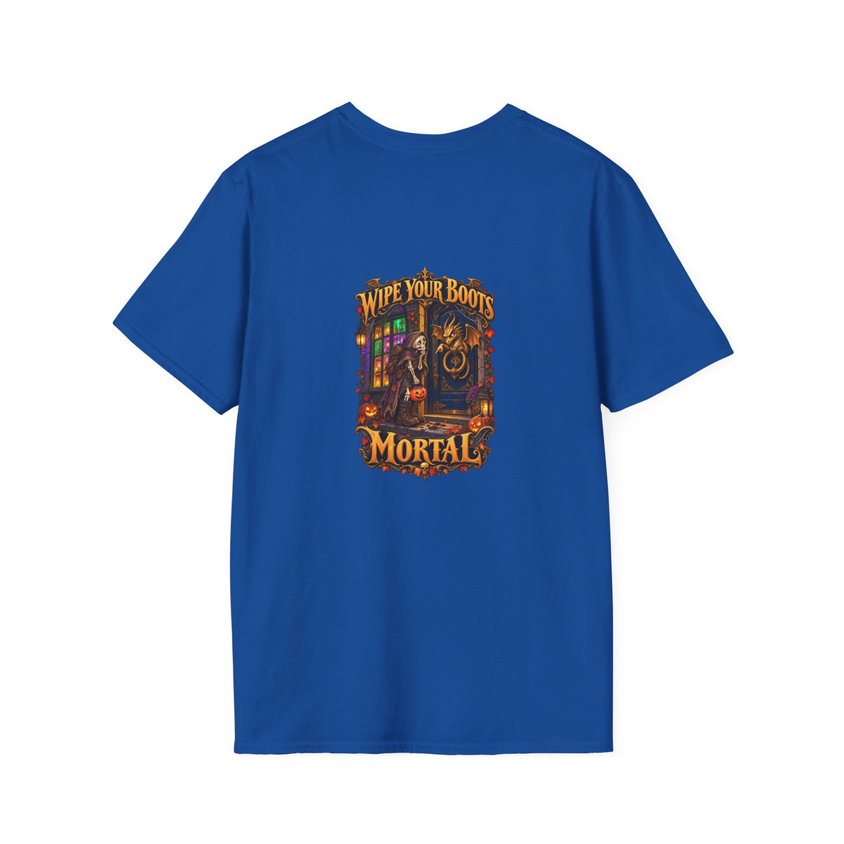 Wipe Your Boots, Mortal! Dragon Door Unisex T-Shirt | Mythikal Sundries™