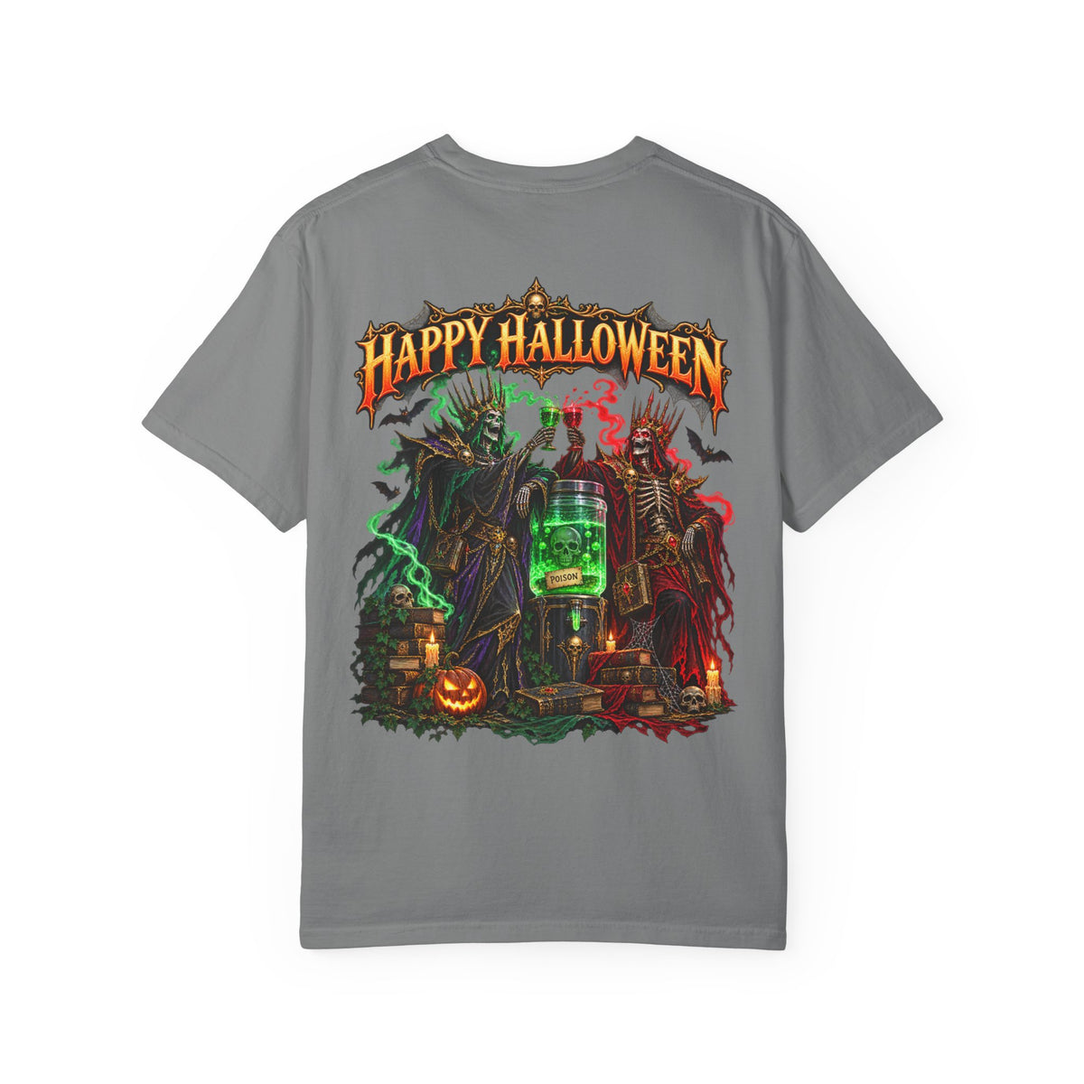Halloween Haunted Laboratory T-Shirt — "Happy Halloween" Spooky Potion Graphic