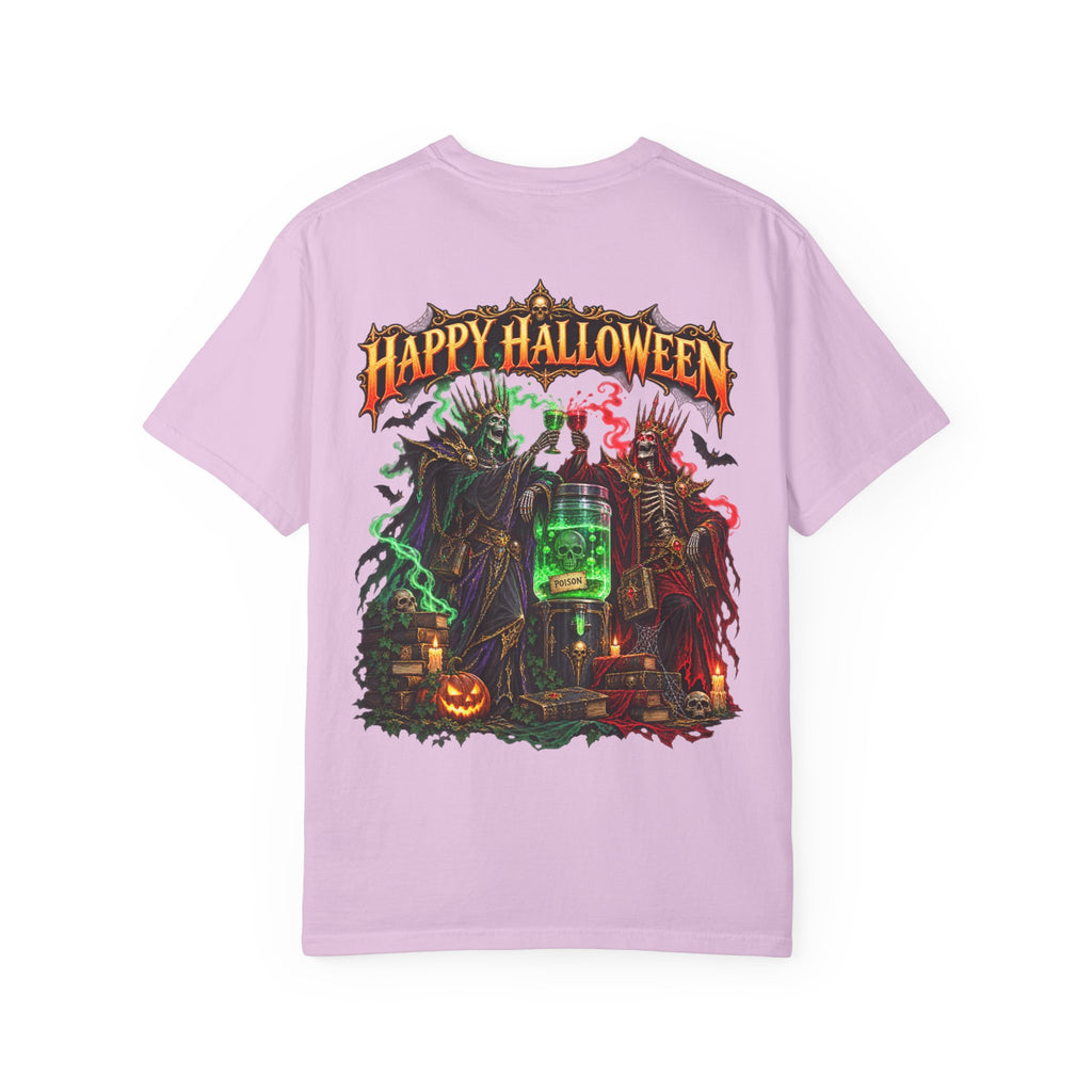 Halloween Haunted Laboratory T-Shirt — "Happy Halloween" Spooky Potion Graphic