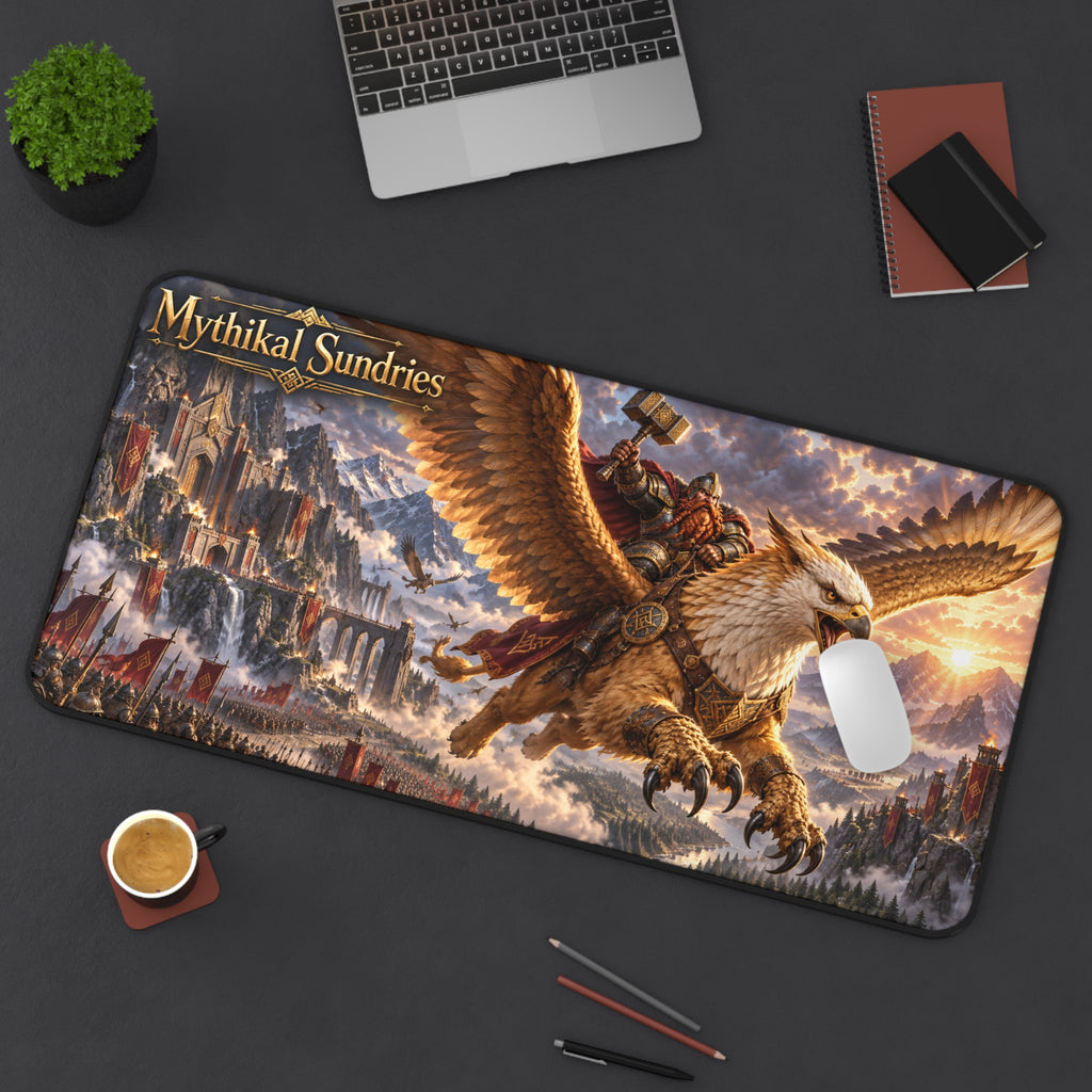Gryphon Battle Desk Mat — Mythical Sundries Gaming Mouse Pad