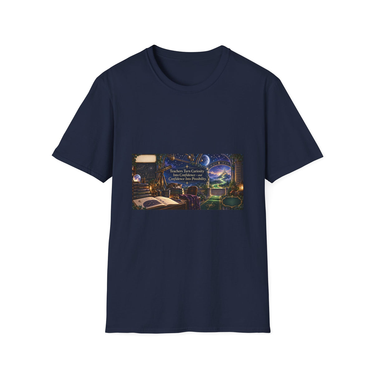 Moonlit Observatory of Possibility Teacher T-Shirt | Mythikal Sundries™