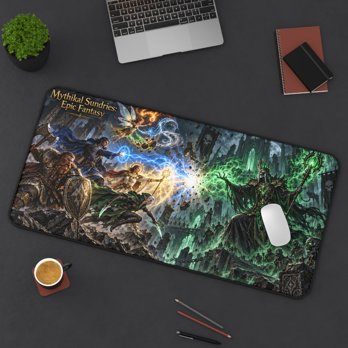 Emerald Lich & Five Heroes Extended Desk Mat