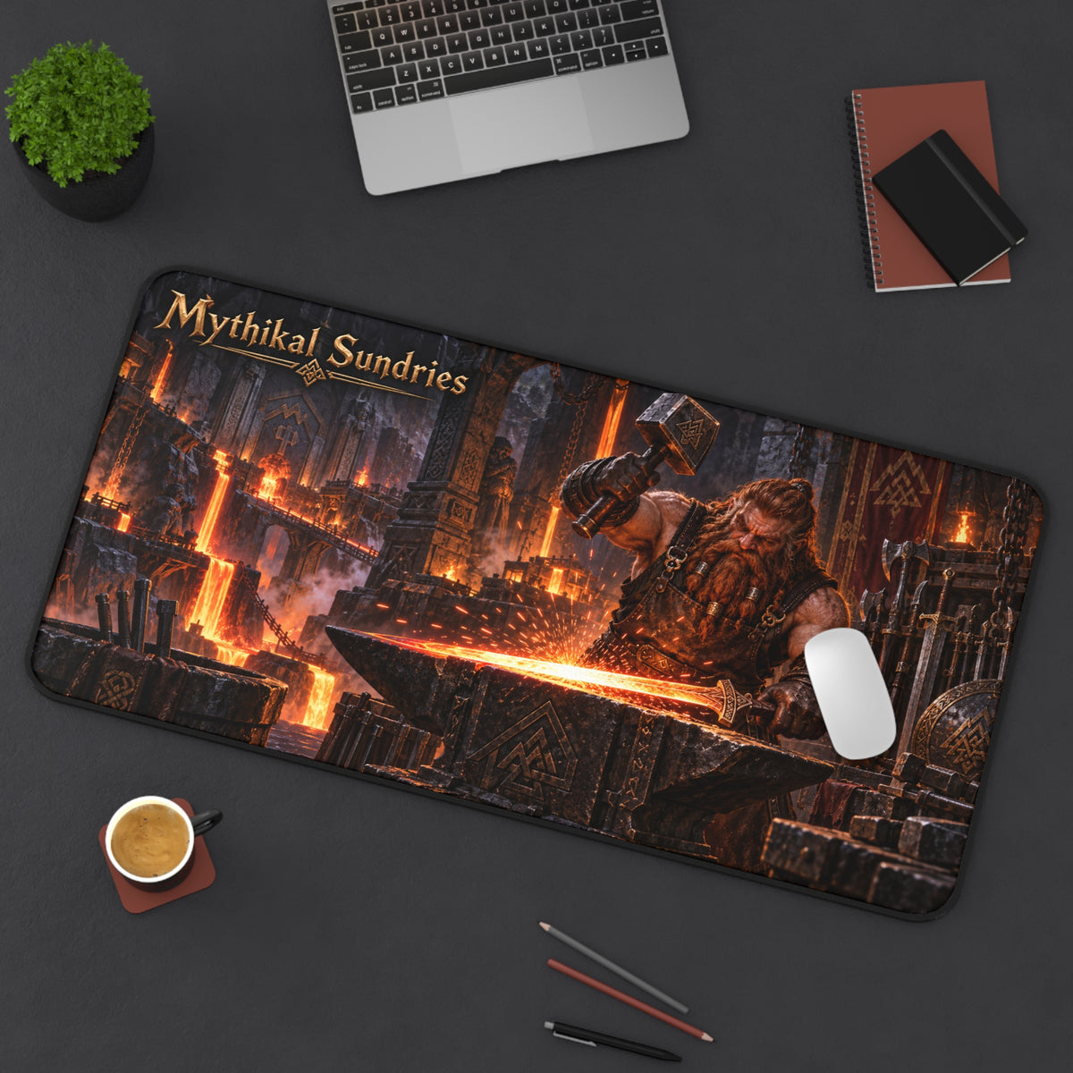 Dwarf Master Smith Forge Extended Desk Mat