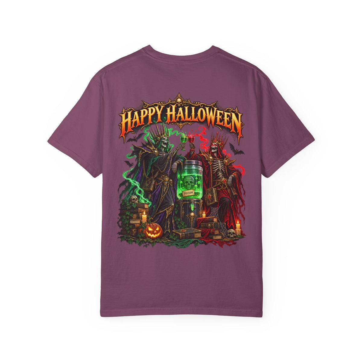Halloween Haunted Laboratory T-Shirt — "Happy Halloween" Spooky Potion Graphic