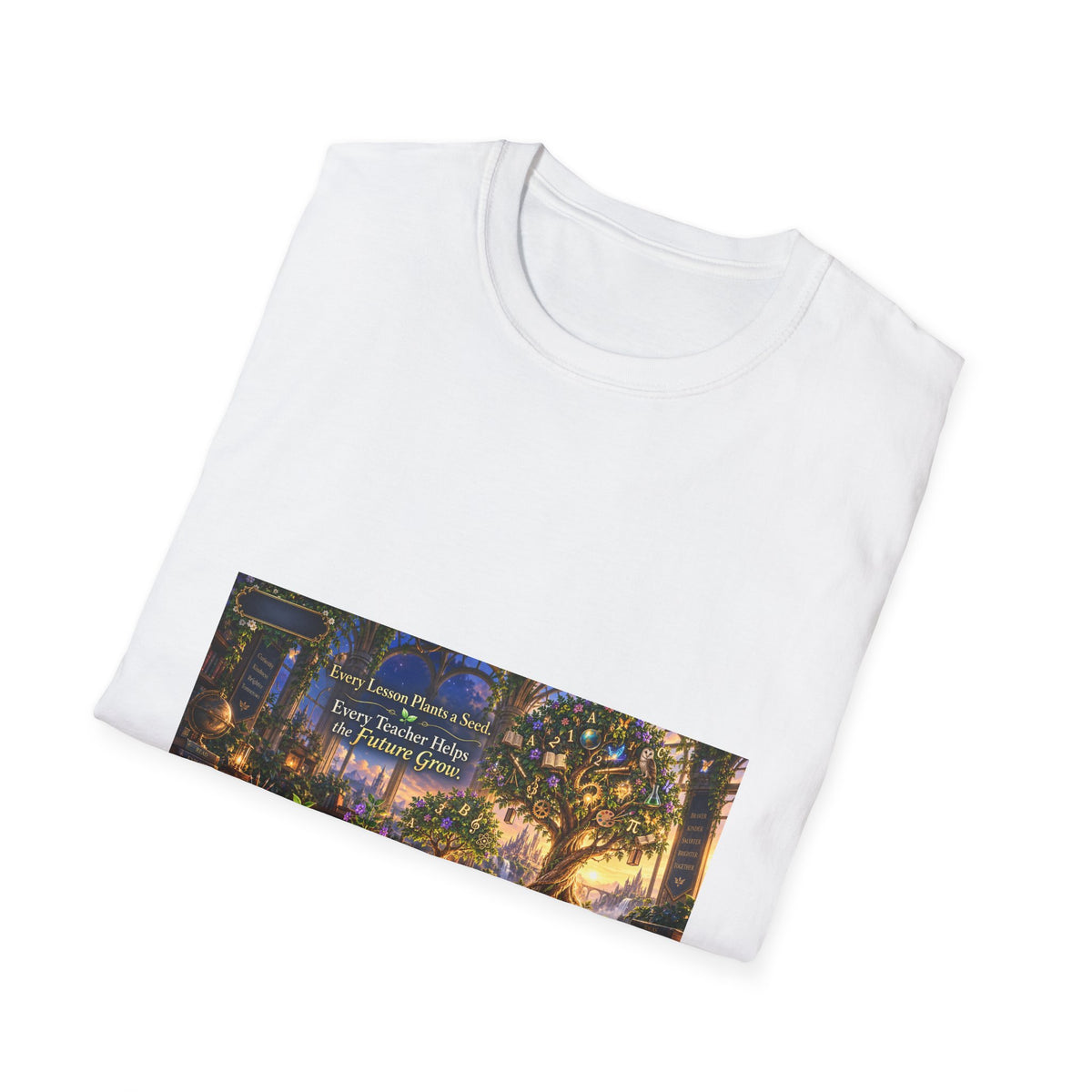 Enchanted Classroom Where Knowledge Grows Teacher T-Shirt | Mythikal Sundries™