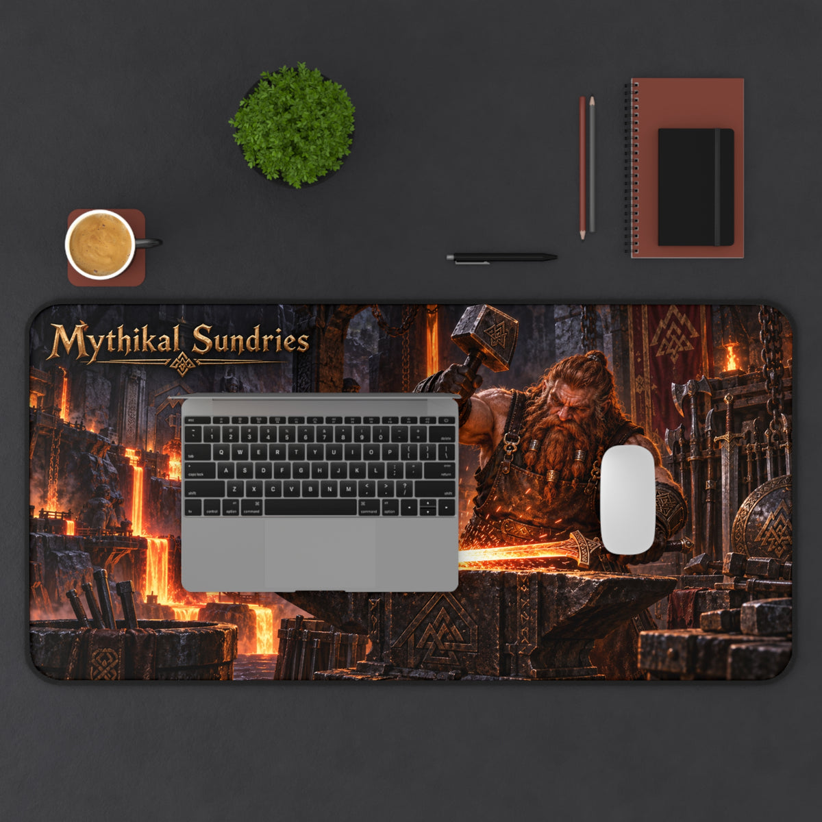Dwarf Master Smith Forge Extended Desk Mat