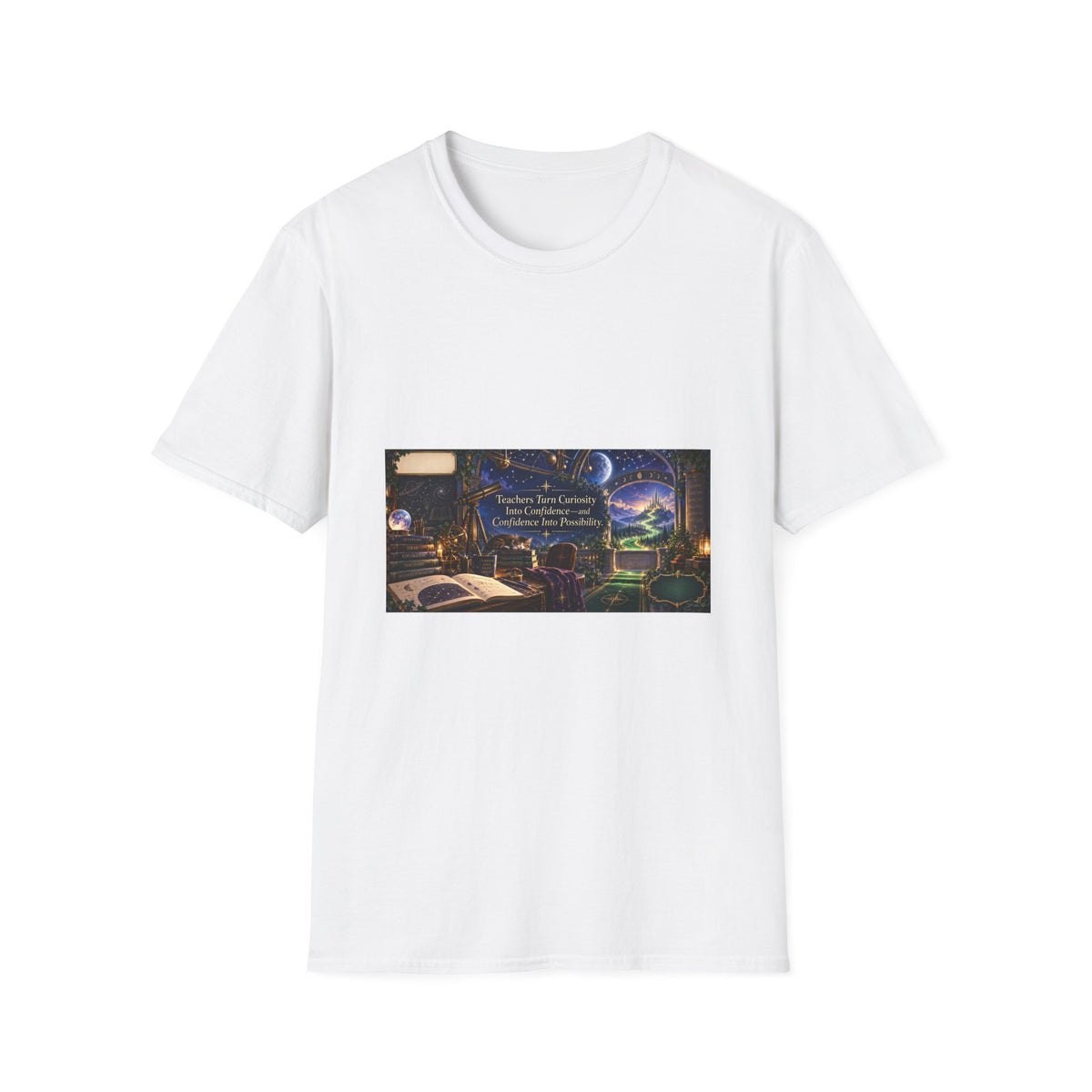 Moonlit Observatory of Possibility Teacher T-Shirt | Mythikal Sundries™