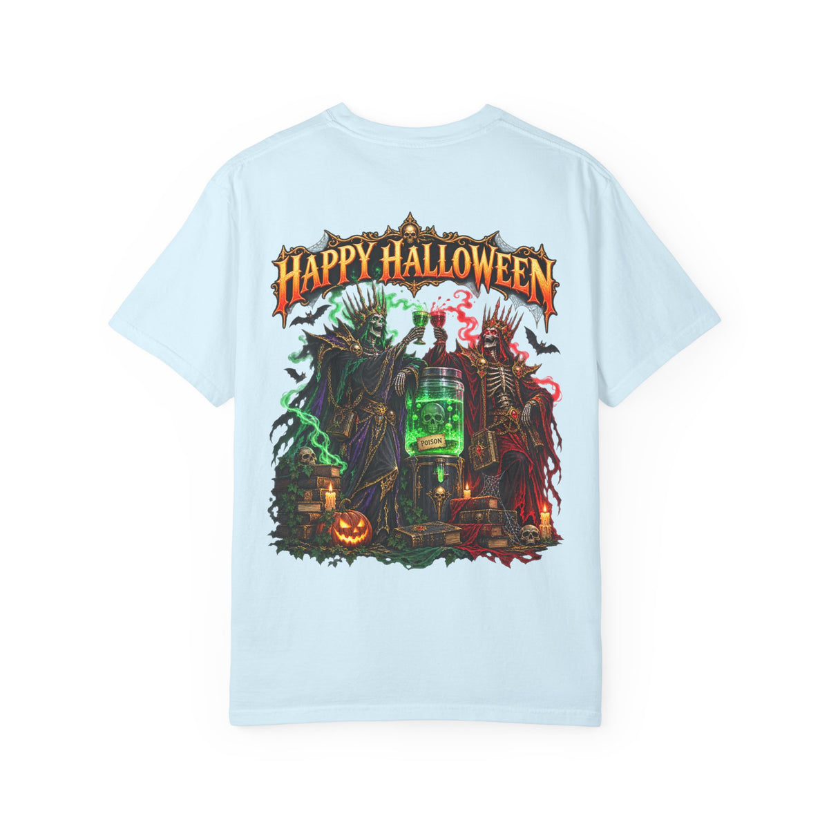 Halloween Haunted Laboratory T-Shirt — "Happy Halloween" Spooky Potion Graphic