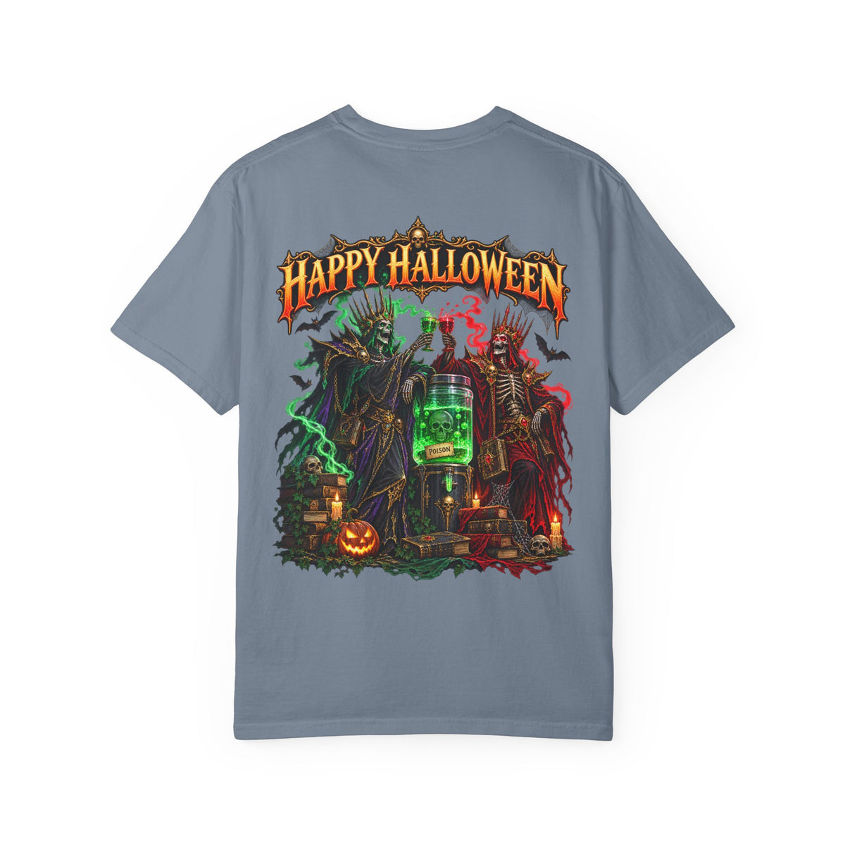 Halloween Haunted Laboratory T-Shirt — "Happy Halloween" Spooky Potion Graphic