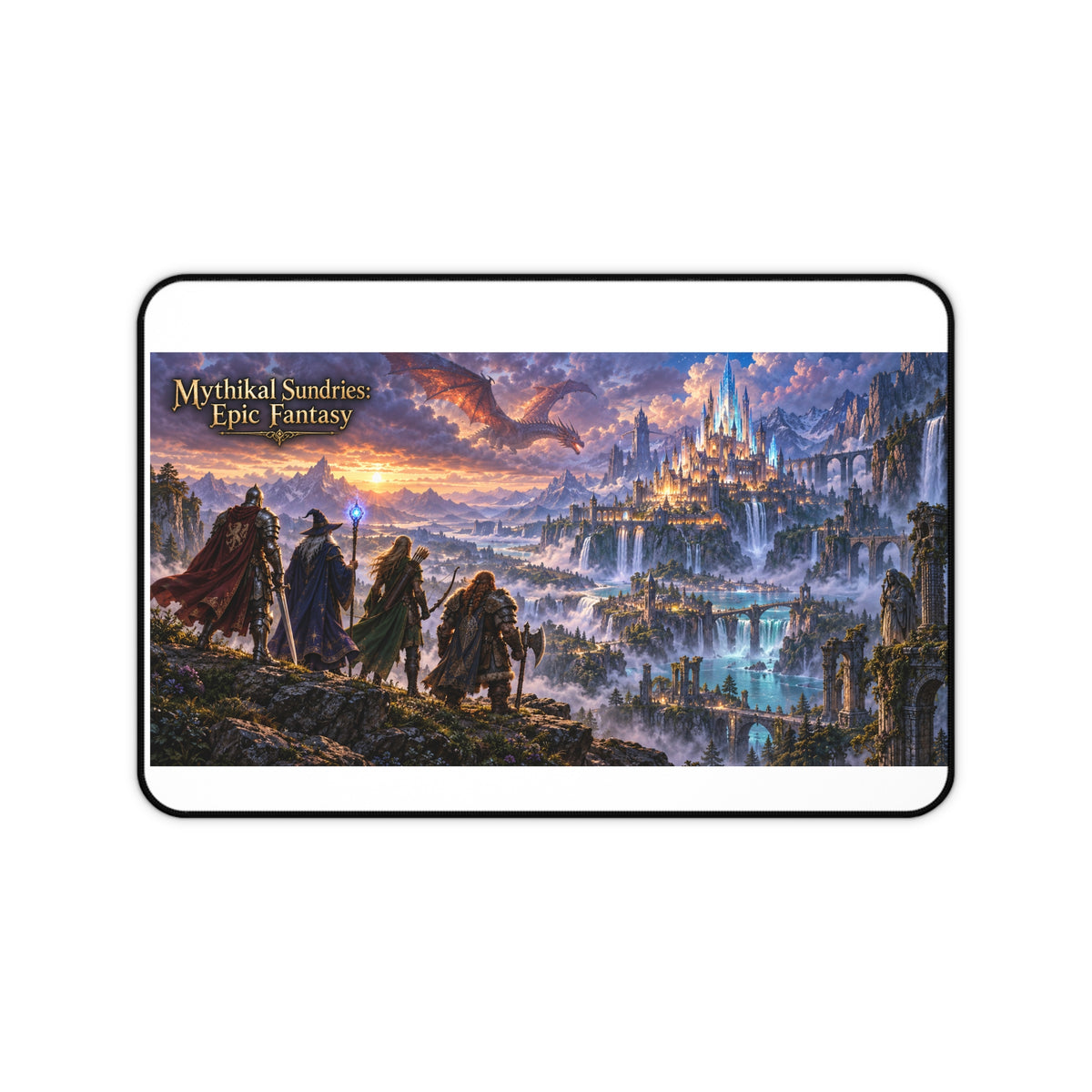 Epic Fantasy Desk Mat — Mythikal Sundries 'Epic Fantasy' Scenic Gaming Mouse Pad