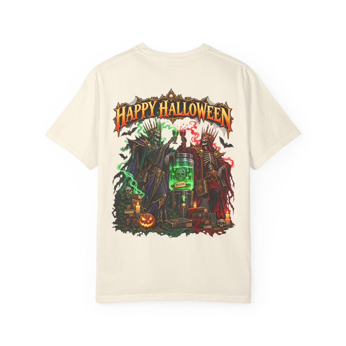 Halloween Haunted Laboratory T-Shirt — "Happy Halloween" Spooky Potion Graphic