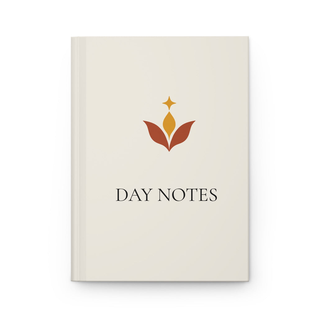 Day Notes | Cream Hardcover Lined Journal — sample personalization shown
